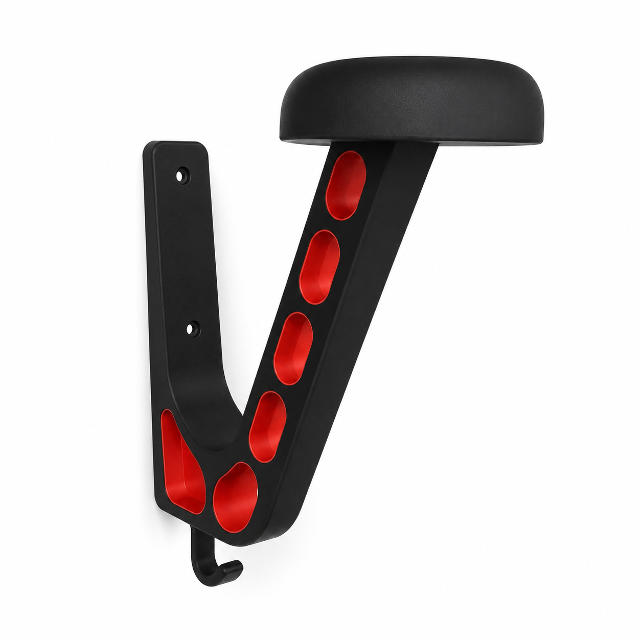 NAMVEXO wall-mounted motorcycle helmet holder for garage and gear room organization