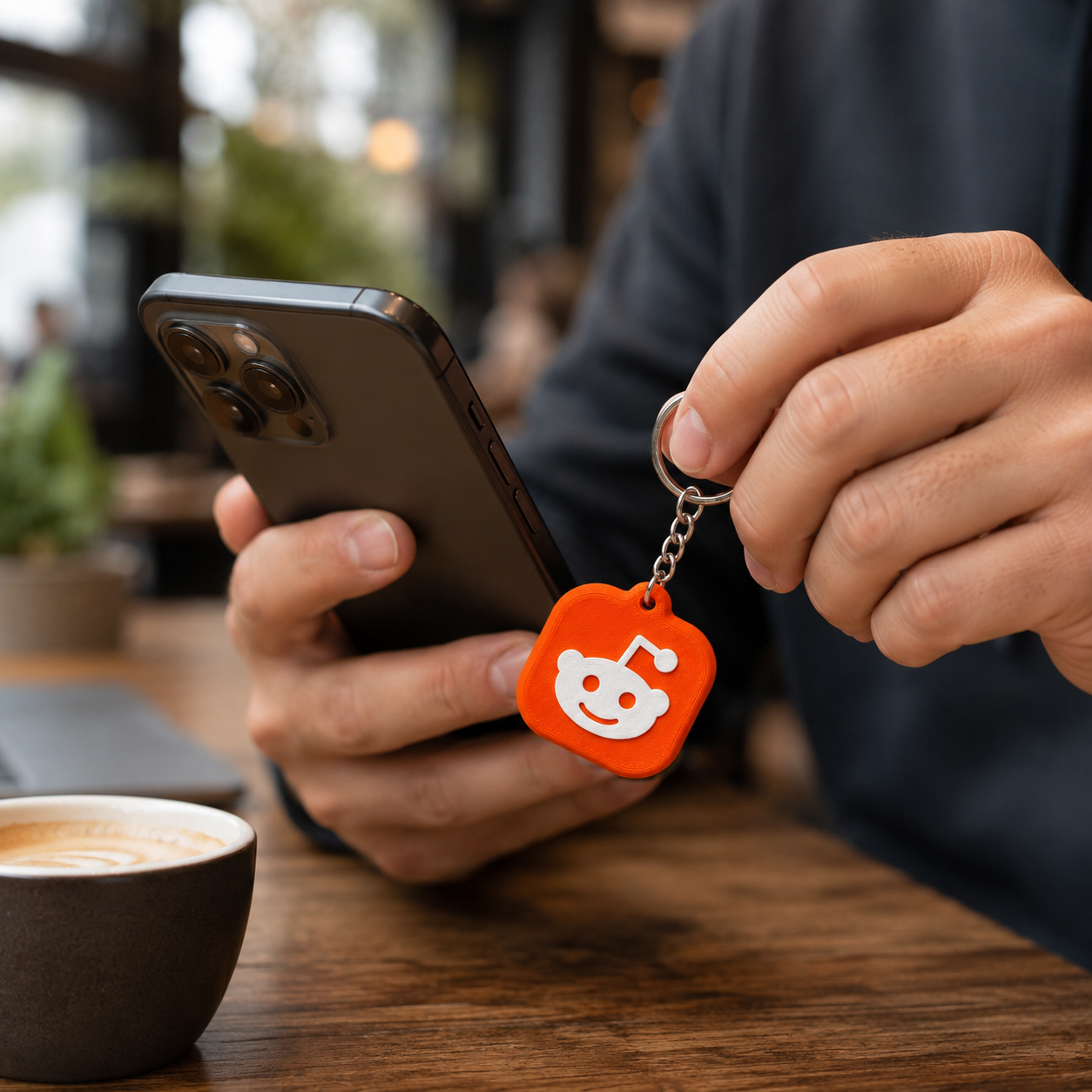 NFC Social Media Keychain – Tap-to-Share Networking Tag