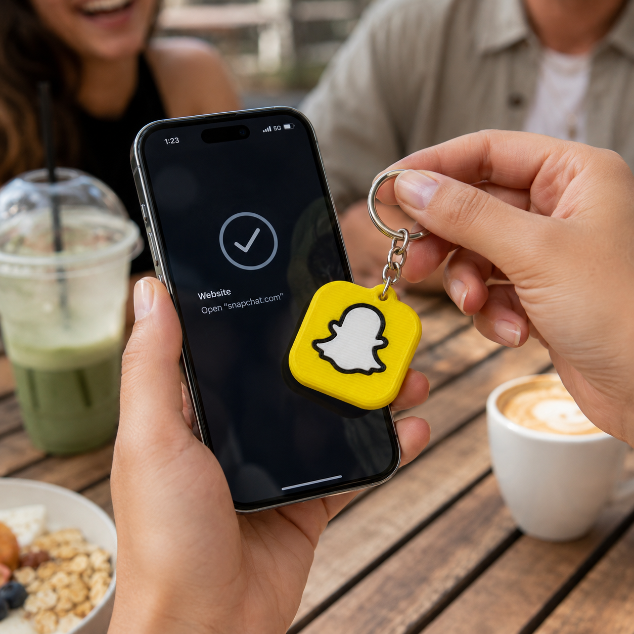 NFC Social Media Keychain – Tap-to-Share Networking Tag