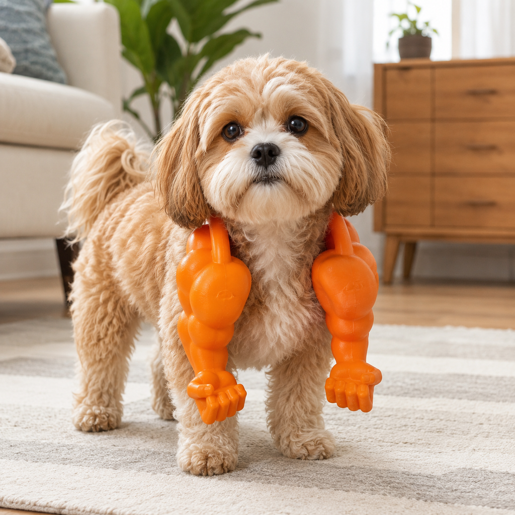 Pet muscle arms costume accessory lifestyle image