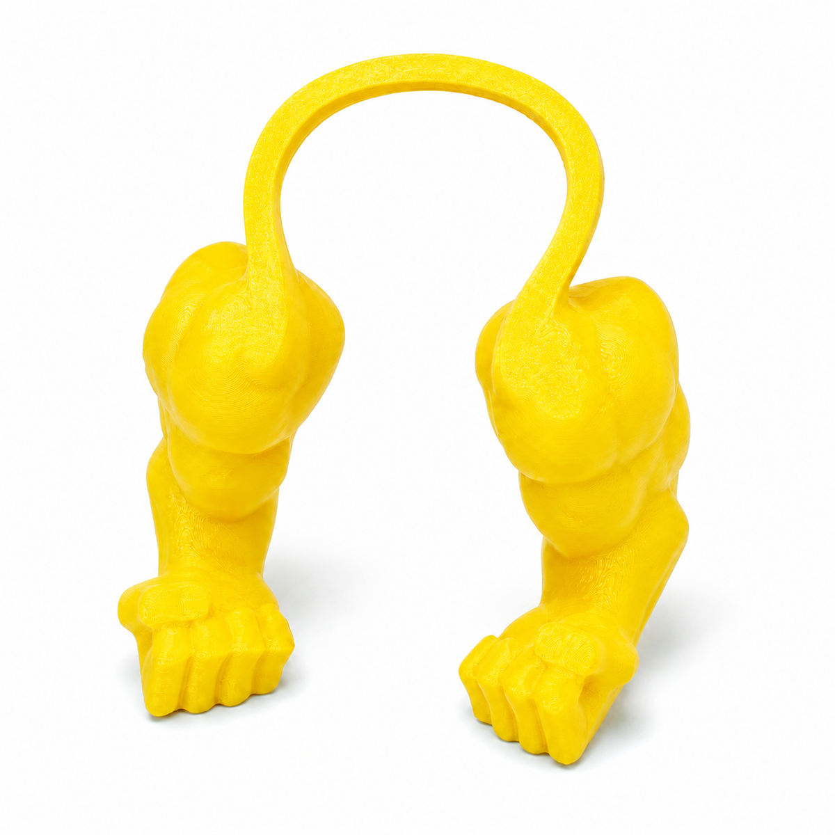 Yellow 3D printed pet muscle arms costume by NAMVEXO