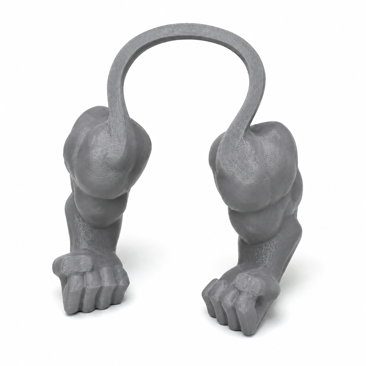 Gray 3D printed pet muscle arms costume by NAMVEXO