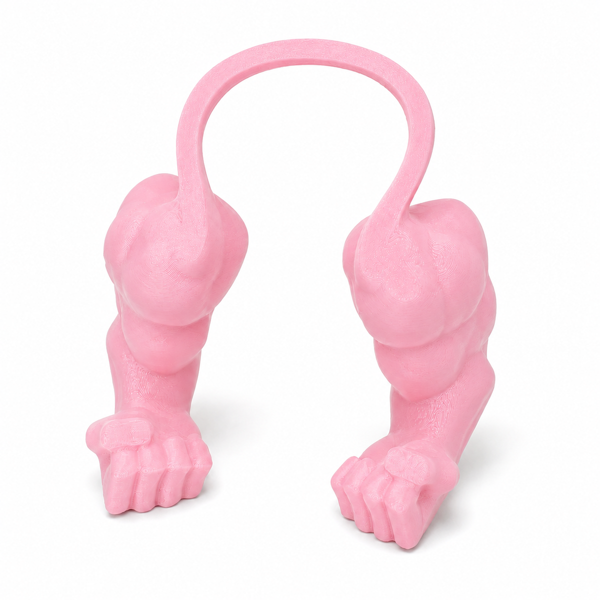 Pink 3D printed pet muscle arms costume by NAMVEXO