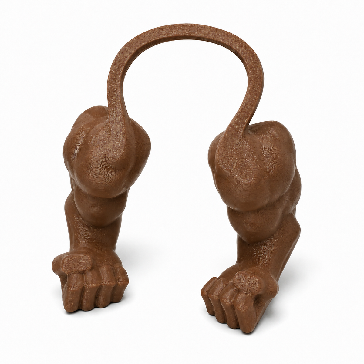 Brown 3D printed pet muscle arms costume by NAMVEXO