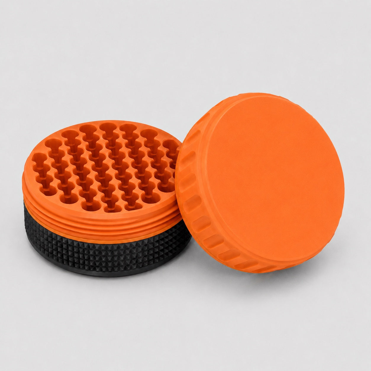 Orange ammo storage container with plain lid