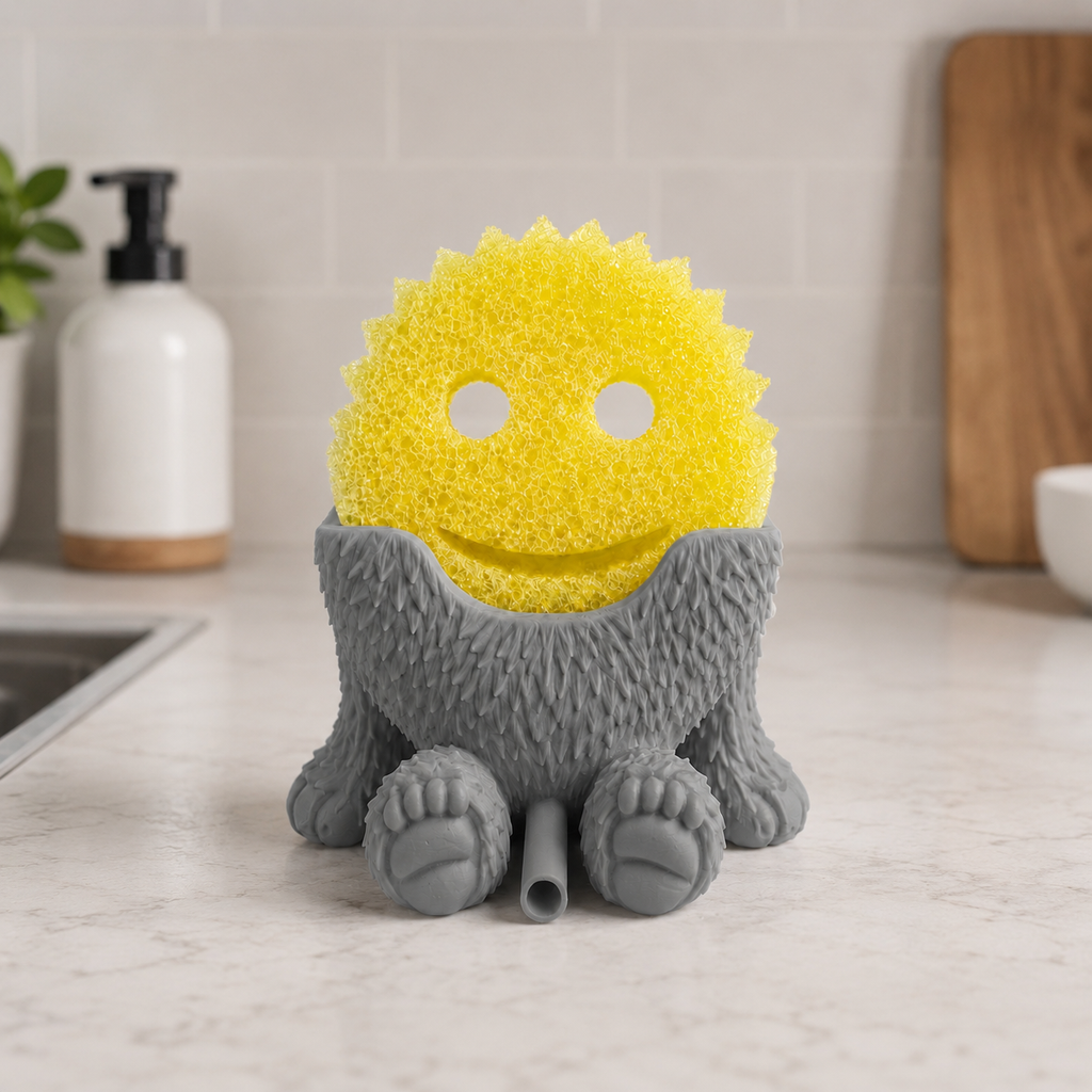 NAMVEXO Bigfoot smiley sponge holder, decorative kitchen sink organizer