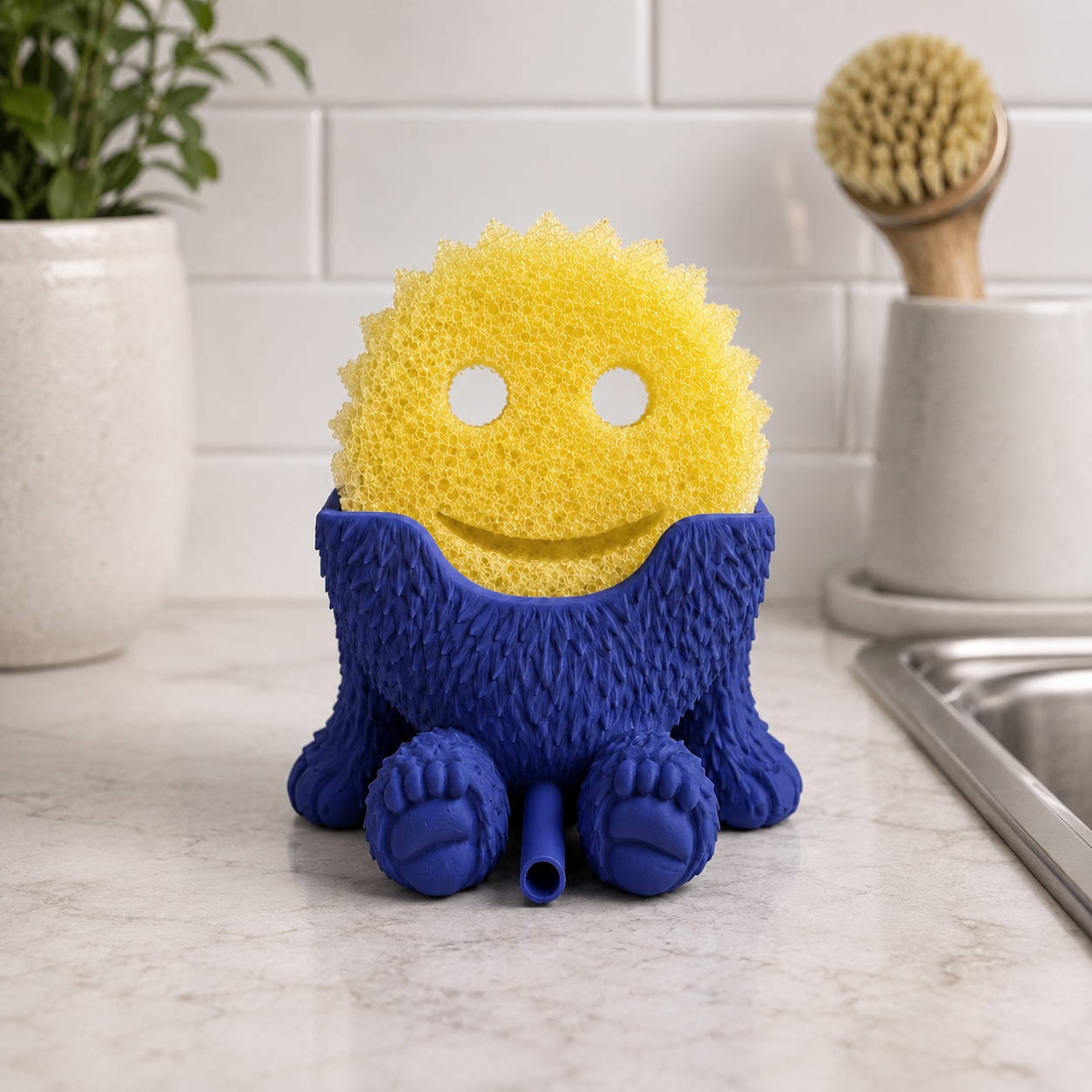 Bigfoot scrub sponge holder, novelty 3D printed kitchen sink accessory