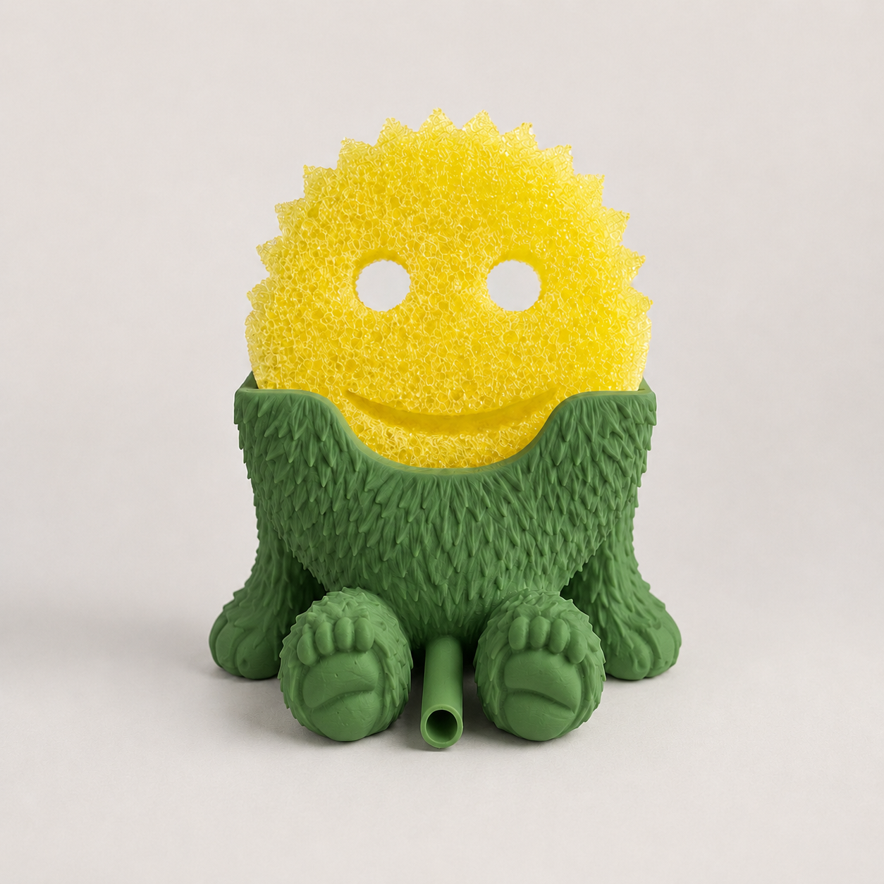 Bigfoot smiley sponge stand, decorative 3D printed kitchen organizer