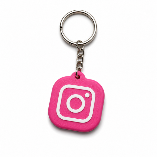 Instagram design NFC keychain for tap-to-share social profile links