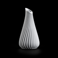 Lagos modern decorative vase with sculptural ribbed design by NAMVEXO
