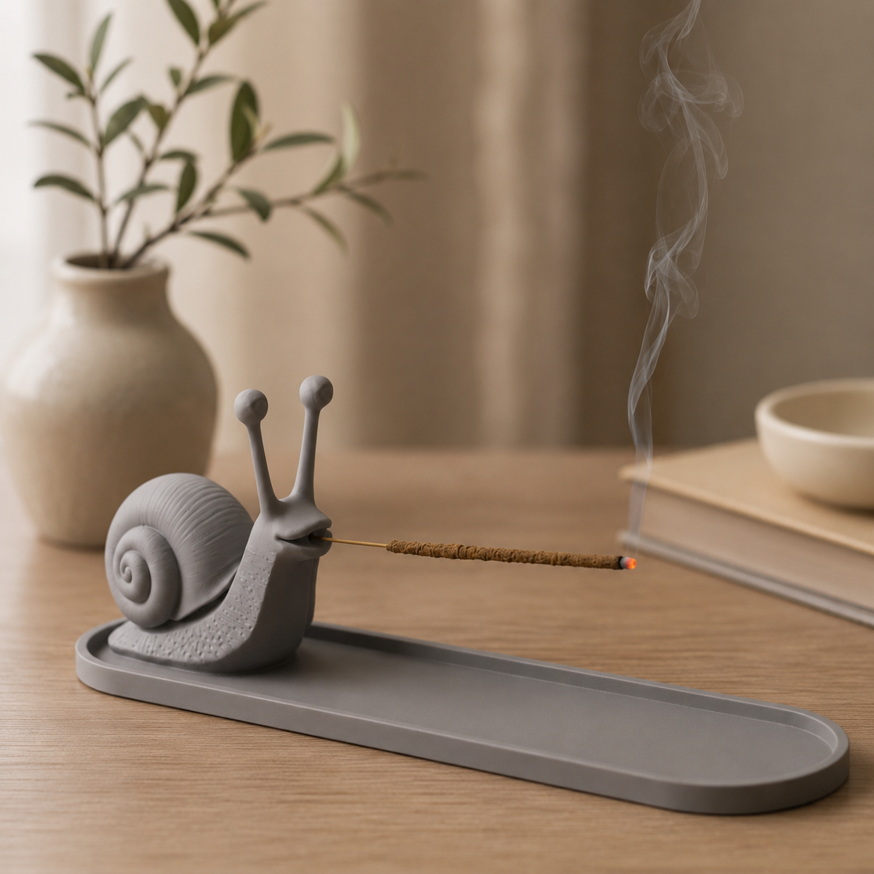 NAMVEXO incense stick holder and ash catcher tray, decorative 3D printed design