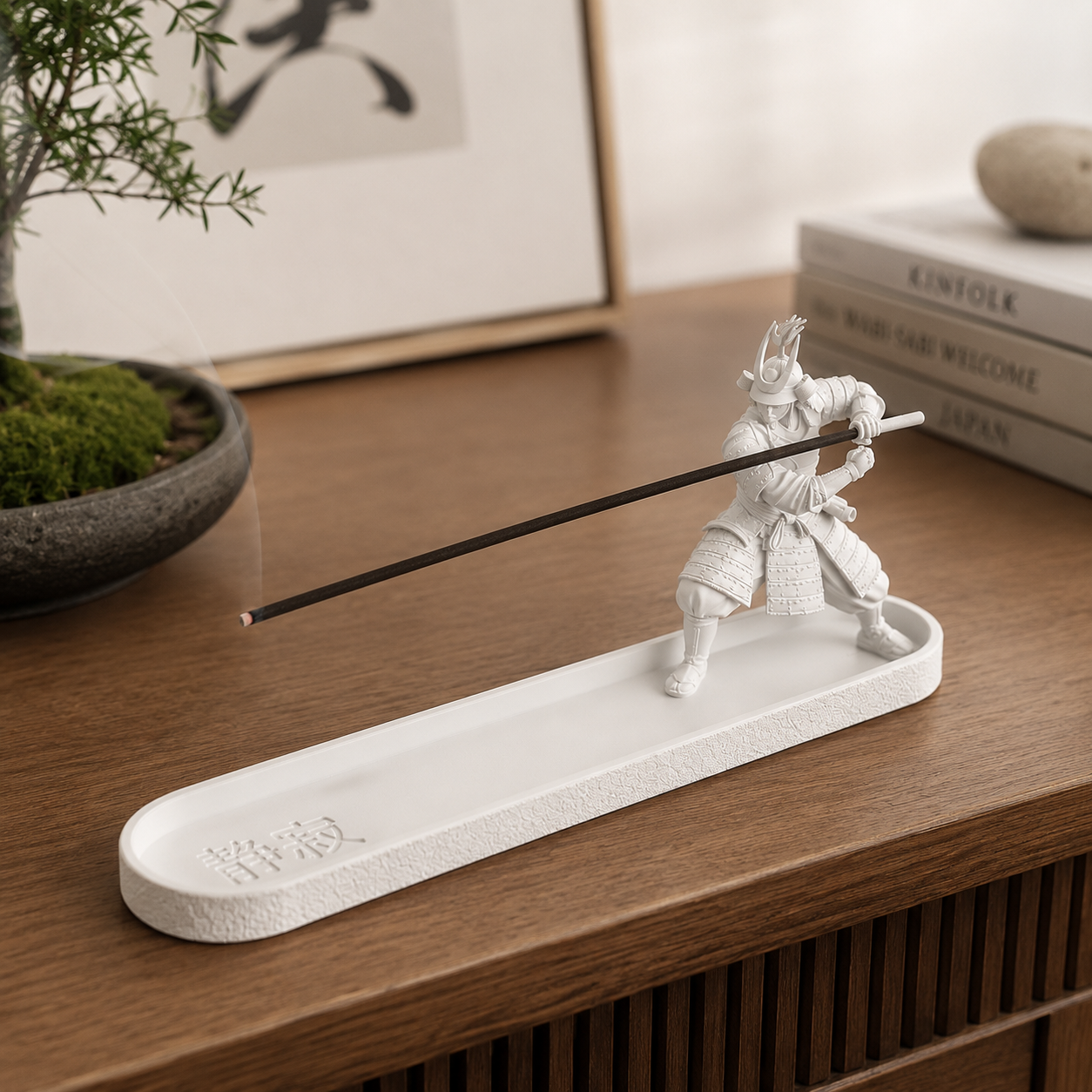 NAMVEXO sculptural incense holder with built-in ash catcher tray