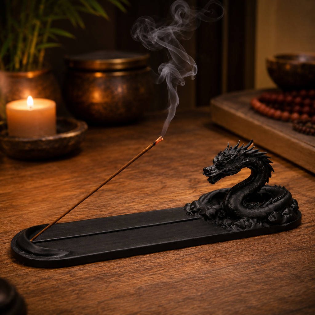 Modern sculptural incense burner holder for tabletop ash catching and decor