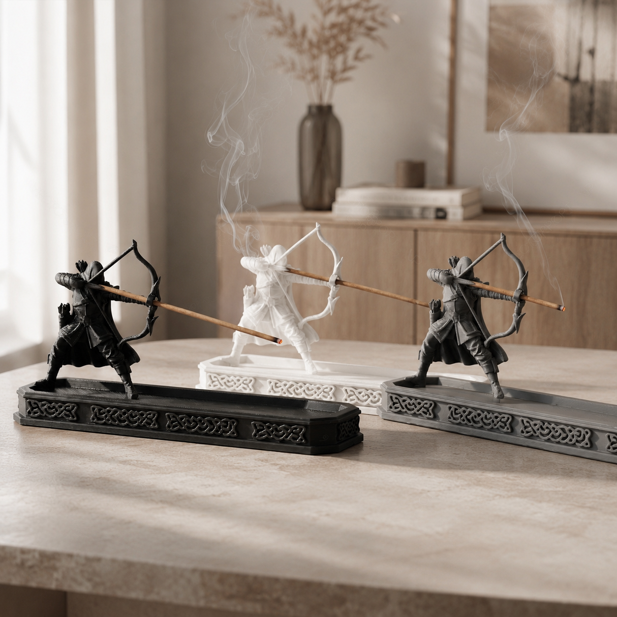 NAMVEXO sculptural incense holder and ash catcher tray, modern 3D printed decor