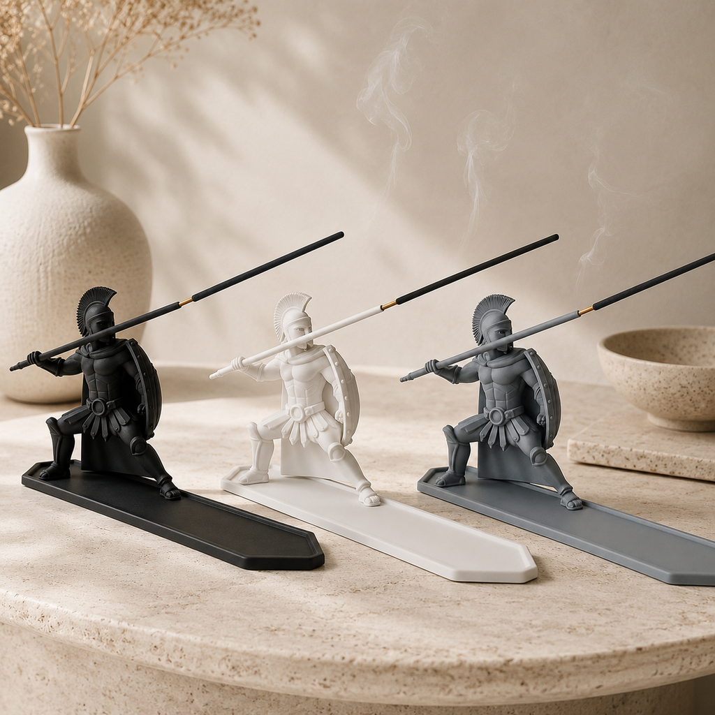 Sculptural 3D printed incense burner stand and ash catcher for modern interiors