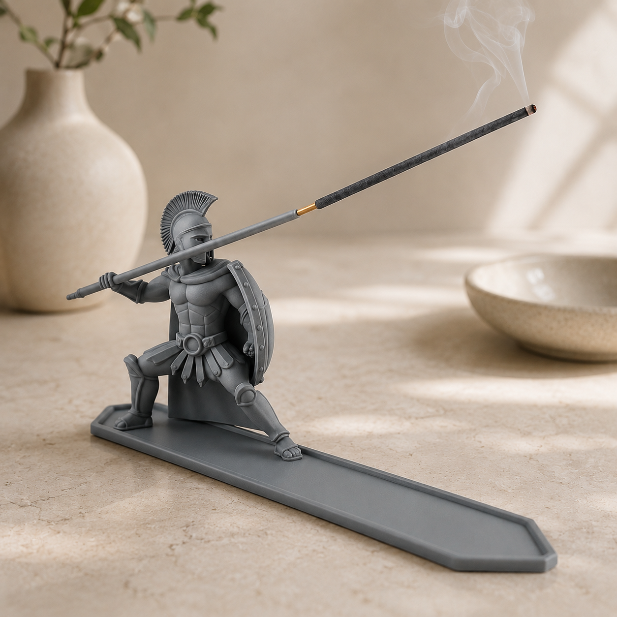 Modern incense holder tray for meditation room, yoga space, and home fragrance