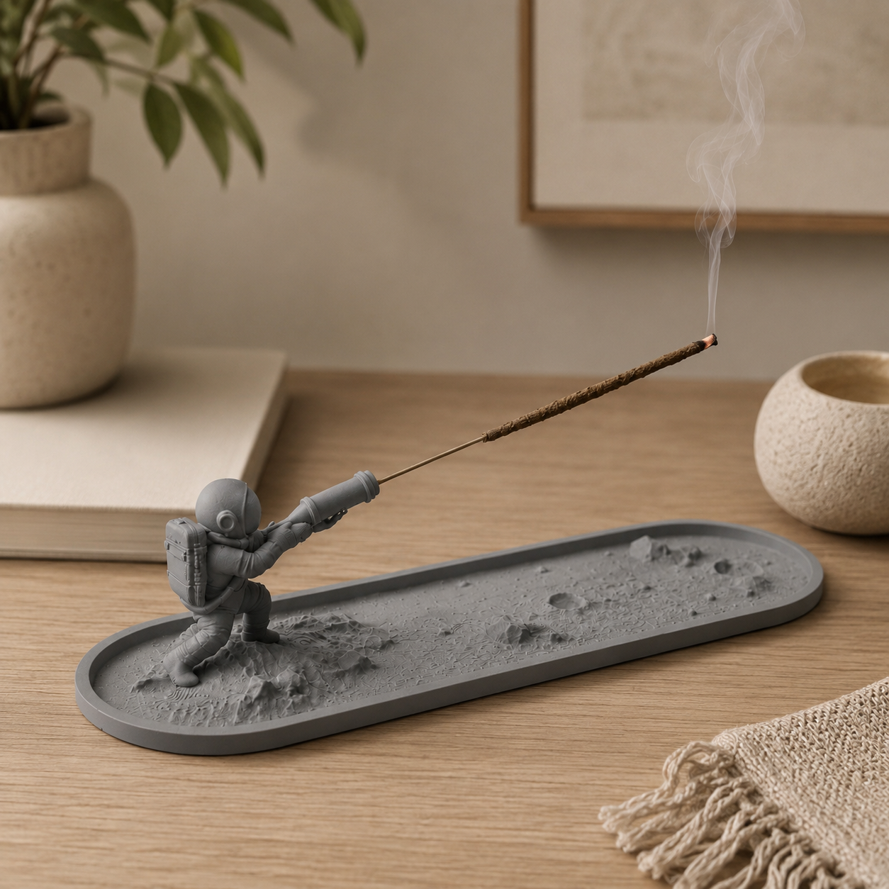 3D printed incense stick stand and ash catcher tray for relaxation spaces