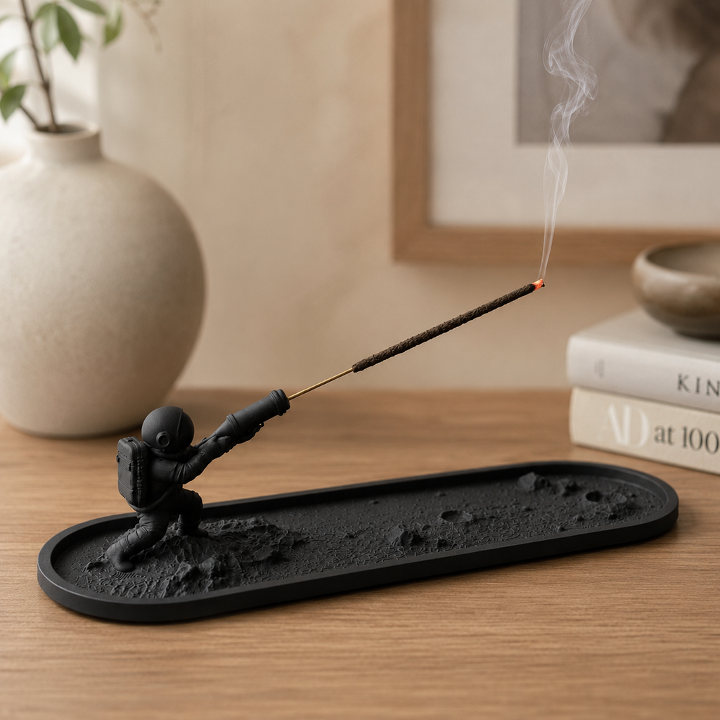 NAMVEXO decorative incense holder tray with integrated ash catcher