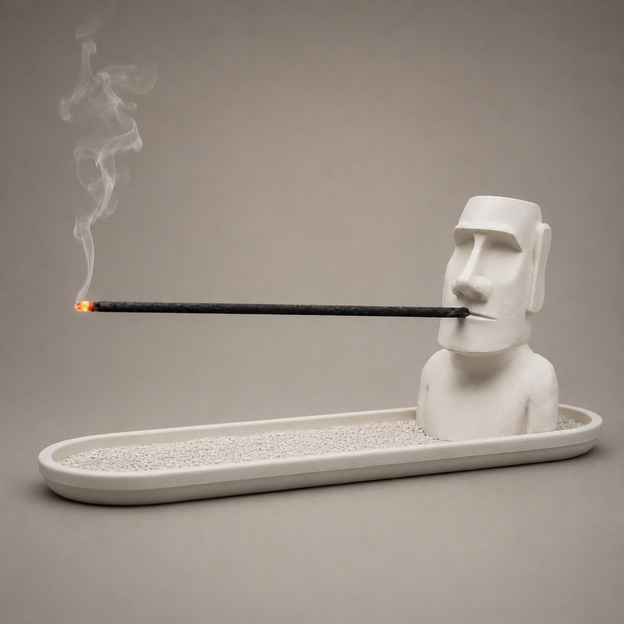 3D printed sculptural incense stand for relaxation, meditation, and home fragrance