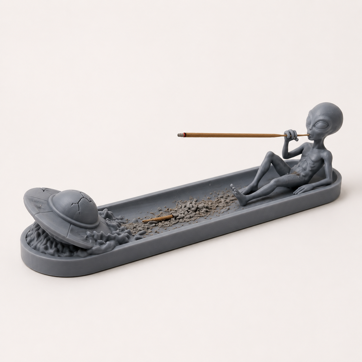Decorative incense stick holder with integrated ash catcher by NAMVEXO