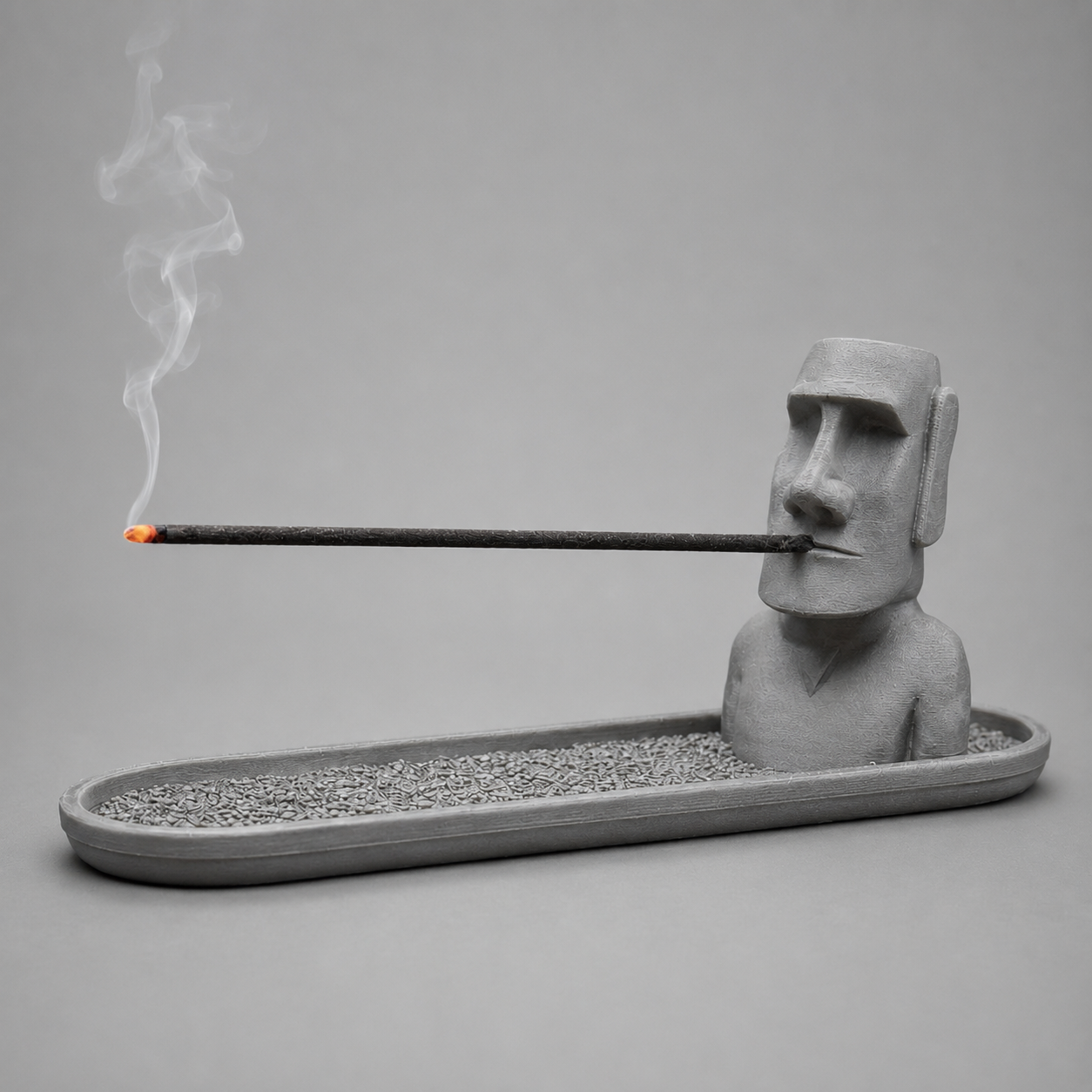 Modern incense holder with ash catcher tray for yoga room and relaxation decor