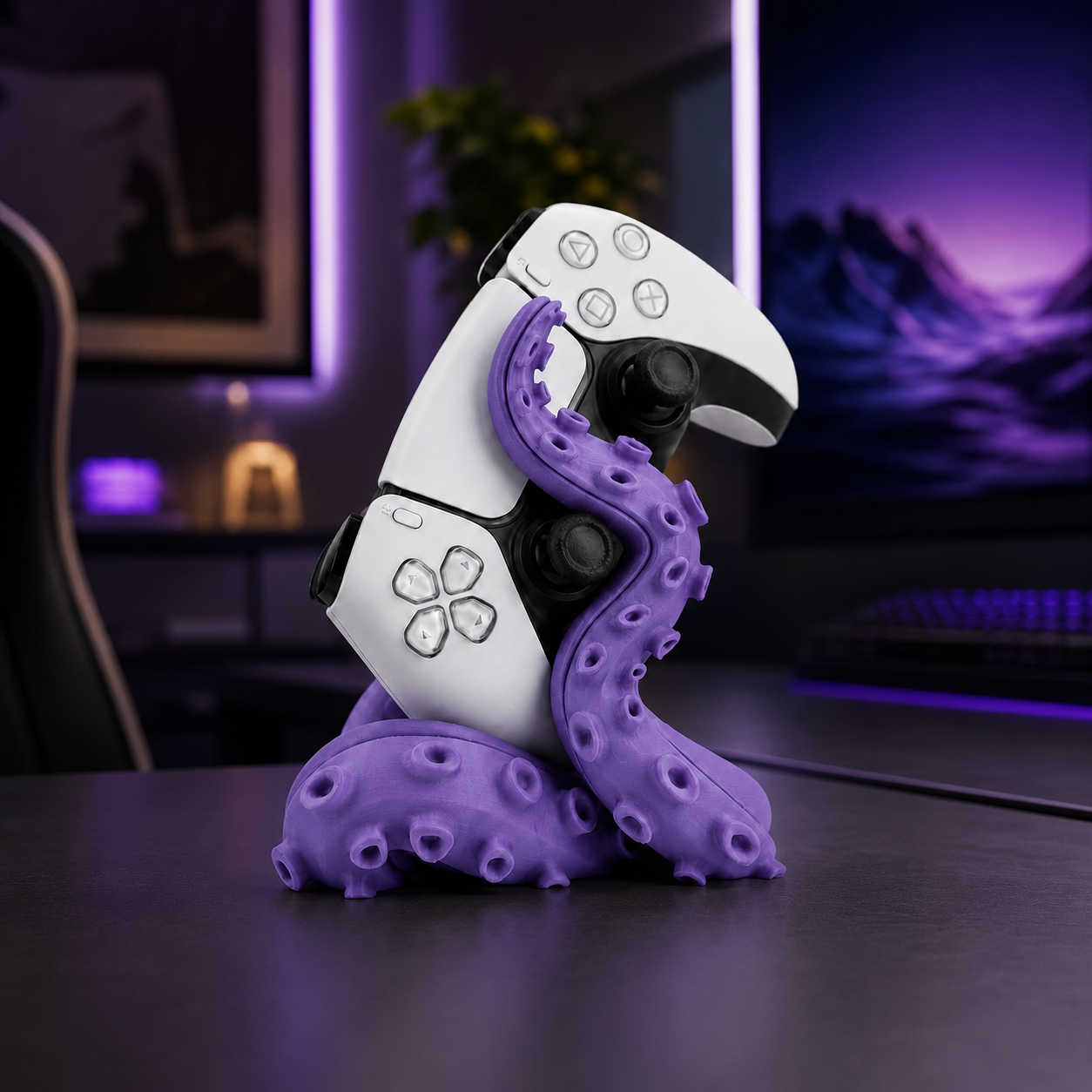 Tentacle controller stand for PS5, 3D printed gaming display dock by NAMVEXO