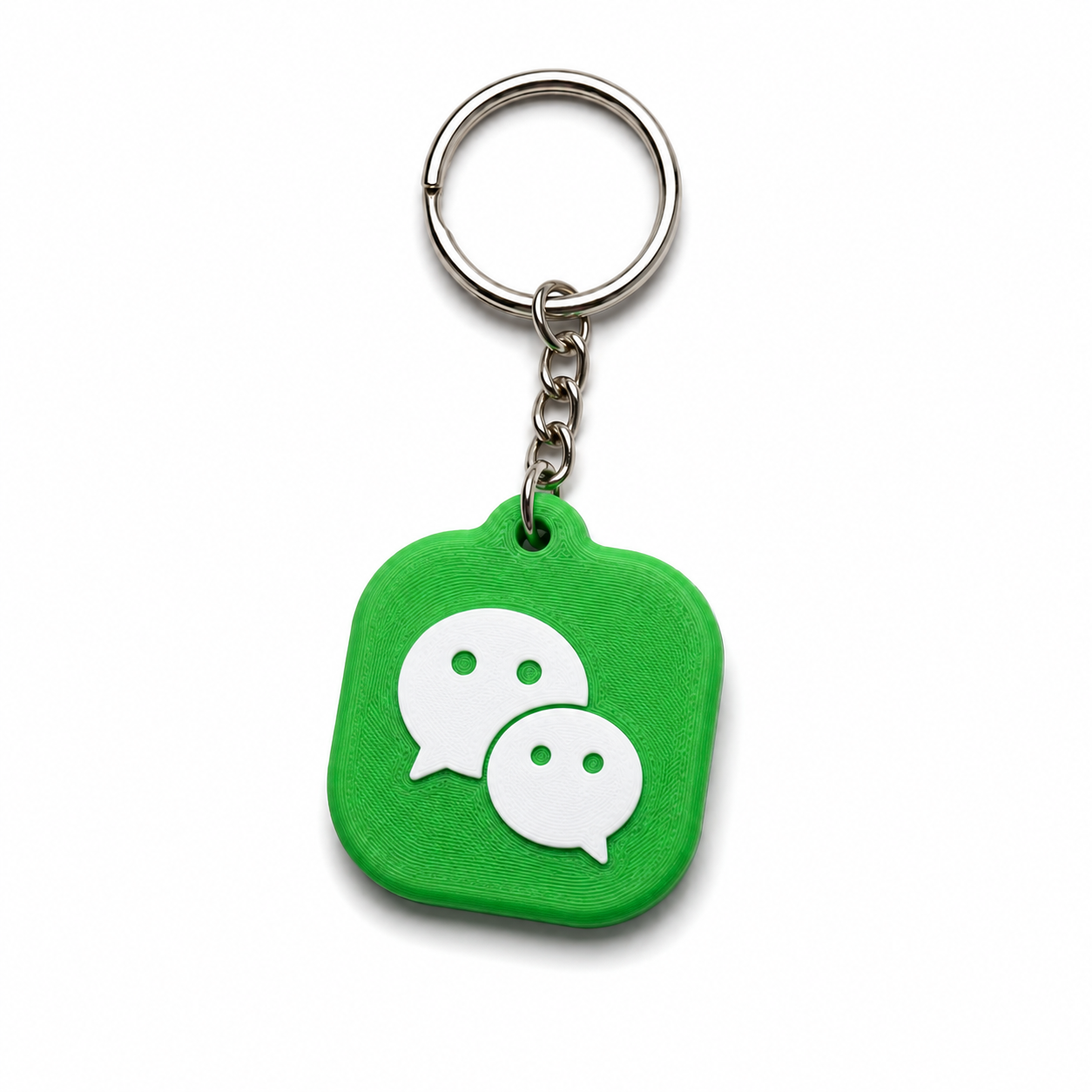 WeChat design NFC keychain for sharing a customer-provided contact or profile link
