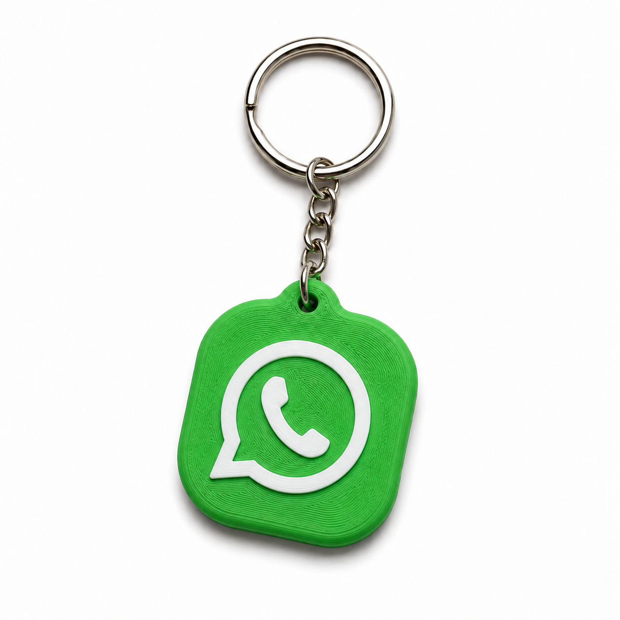 WhatsApp design NFC keychain for opening a customer-provided chat or contact link