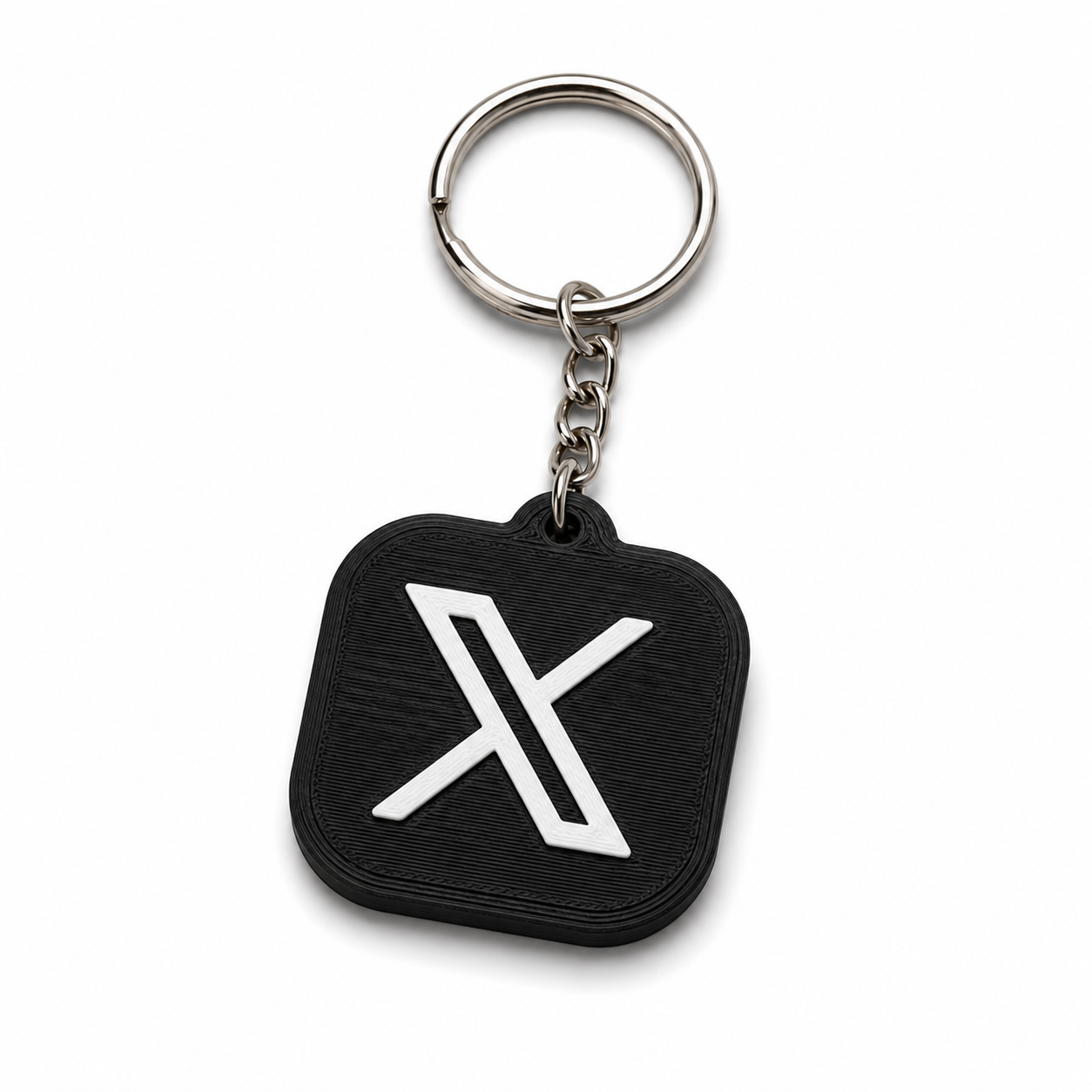 X Twitter design NFC keychain for sharing a social profile, post, or business page